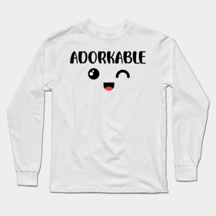 Cute Adorkable Wink Long Sleeve T-Shirt